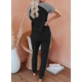 thumbnail image 3 of Womens Short Sleeve Two Piece Outfits Loungewear Sweatsuit Sets Outfits Athletic Tracksuits, 3 of 4