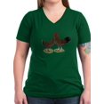 thumbnail image 1 of CafePress - Speckled Sussex Chickens Women's V Neck Dark T Shi - Women's V-Neck Dark T-Shirt, 1 of 1