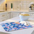 thumbnail image 6 of Yayeee Dish Drying Mat for Kitchen Counter 18"x24" Microfiber Absorbent Pad, Blue Daisy, 6 of 7