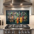 thumbnail image 3 of Spice Tempered Glass Backsplash For Kitchen Behind Stove,Stove Back Top Cover,Easy to Clean Glass Splashback, Sink Cover Splash Guard,Home Kitchen Wall Decor, 3 of 7