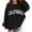 Black, variant on Kiijoy Toddler Girls Loose Sweatshirt California Printed Crew Neck Pullover, Sizes 3-4