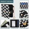 thumbnail image 5 of Small Wallet For Women Bifold Leather Pocket Coin Credit Card Holder With RFID Blocking Checkered Small Hearts, 5 of 6