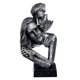 thumbnail image 2 of Escultura abstracta Abstracto Besos Amante Escultura Estatuilla Gabinete Estante Decoración Gris Oscuro Magideal Escultura abstracta, 2 of 7