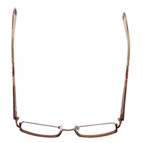Calabria 845 Designer Women Rectangle Techno Reading Glasses with Hard Case 53mm