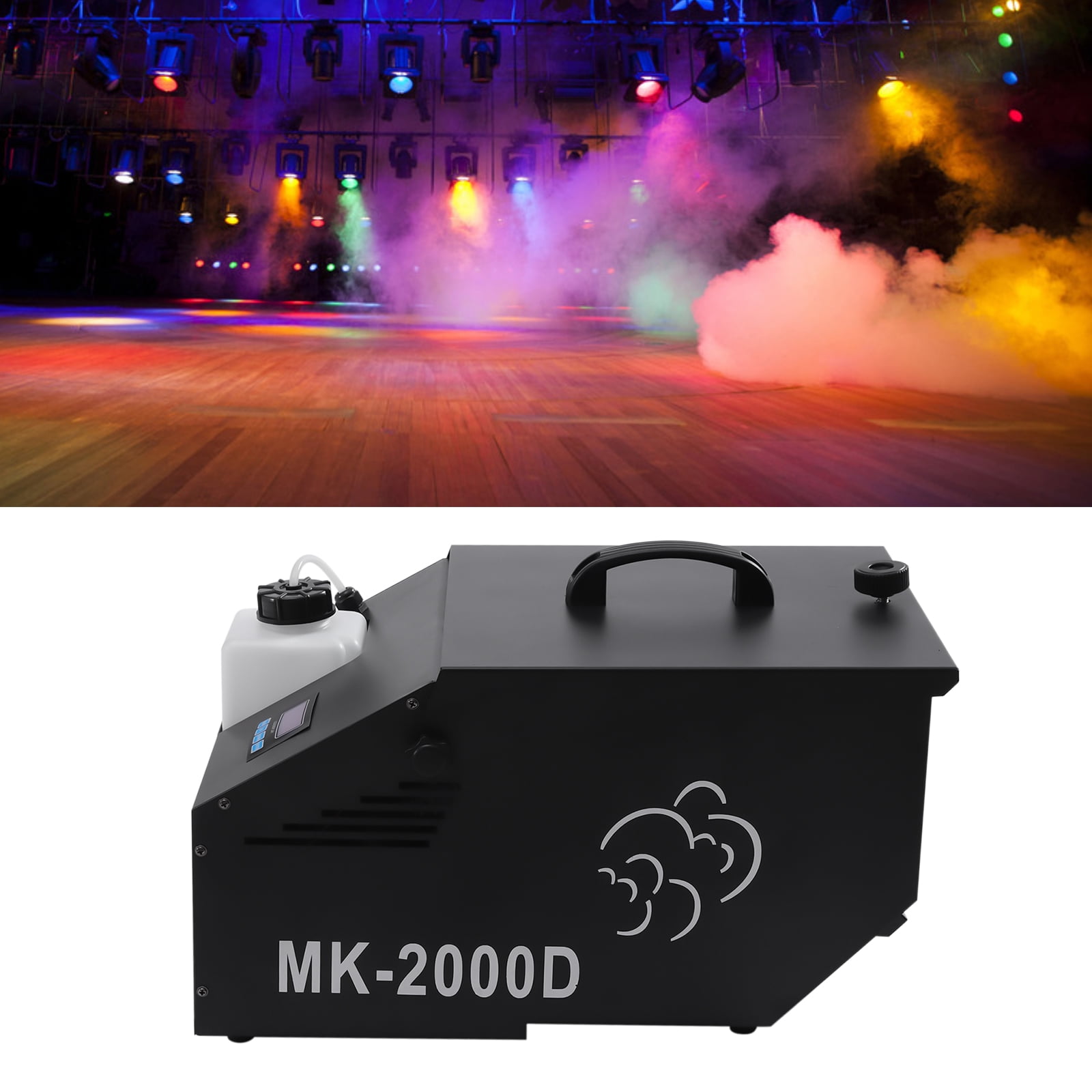 TOOL1SHOoo Low-Lying Smoke Machine DMX Fog Machine Stage Fogger 1200W with Wireless Remote