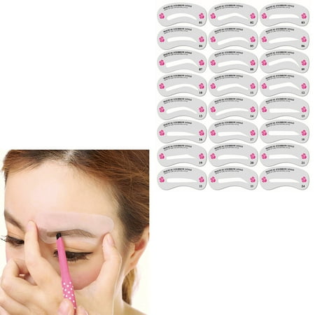 Outtop Eyebrow Shaping Stencils Grooming Kit Makeup Shaper Set Template (Best Eyebrow Shaping Tools)
