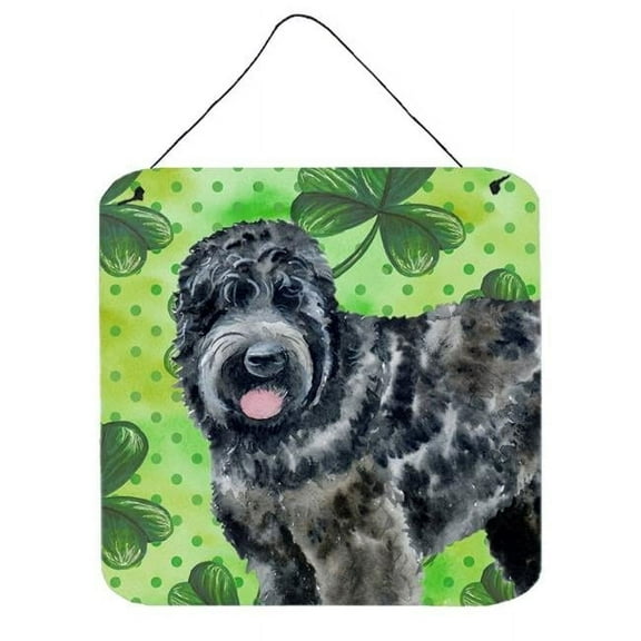 Black Russian Terrier St Patricks Wall or Door Hanging Prints