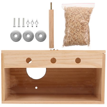 Garden Nesting Box Wooden Bird House Wood Bird Nest Parakeet Breeding Box Parakeet Supply