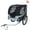 Black+ Gray, variant on Large Bike Trailer for Dogs with Anti-bump Suspension, 120LB Capacity Foldable Pet Carrier with Breathable Mesh Windows, for Medium Dogs Cycling, Camping, Black and Red