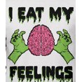 thumbnail image 4 of Halloween I Eat My Feelings Zombie Brain Women's Juniors Soft T Shirt, 4 of 5