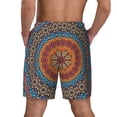 thumbnail image 4 of Uemuo Mandala Pattern Mens Swim Trunks Quick Dry Board Shorts with Mesh Lining, Stretch Beach Shorts Quick Dry No-Chafing Board Shorts-Small, 4 of 9
