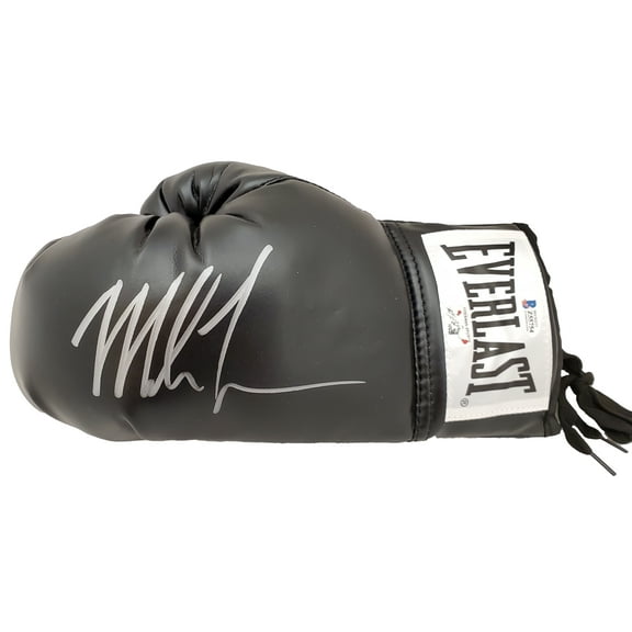 Mike Tyson Autographed Black Everlast Boxing Glove - Authentic Left Handed Beckett Authenticated