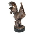 thumbnail image 4 of Statue Décorative Rustique Grande Ferme Coq Poulet Bronze Électrolytique, 4 of 7