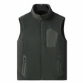 thumbnail image 3 of Lyrehush Mens Fleece Vest Jackets Full-Zip Warm Sleeveless Thermal Layering Outerwear Side Zip Pockets Winter Fall Vests, 3 of 7