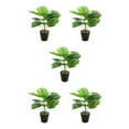 thumbnail image 3 of Cateissary Plantas falsas en macetas de tortuga ABS, hojas artificiales de bajo mantenimiento para el hogar y la Oficina, flores falsas JH5477 Type2 NO2, 3 of 6