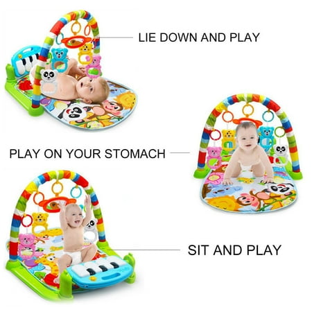 Baby Play Mat Toddler Gym Blanket Piano Pedal Fitness Frame Toy