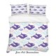 thumbnail image 2 of 3D púrpura azul rosa delfín Funda nórdica Juego de ropa de cama Funda nórdica Fundas de almohada, 2 of 2
