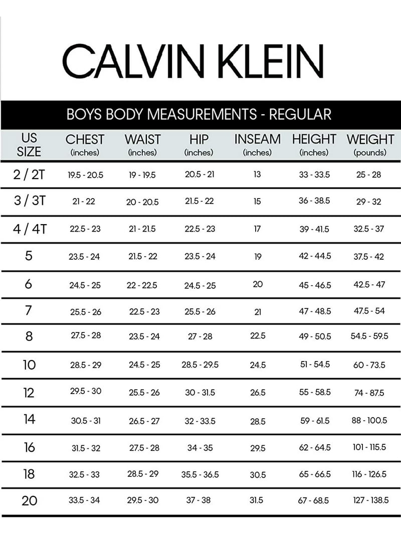 calvin klein slim fit dress shirt size chart Calvin Klein 13CK023