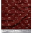thumbnail image 1 of Soimoi Georgette Viscose Fabric Pug Dog Print Sewing Fabric Yard 42 Inch Wide, 1 of 3