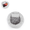 thumbnail image 1 of Red para perrera para perros y gatos, tarta de huevo roja, nido para mascotas, cama para mascotas de interior cálida y súper suave para invierno, gris M, 1 of 5