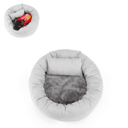 Cat Dog Kennel Net Red Egg Pie Pet Nest Crystal Super Soft Winter Warm Indoor Pet Bed, Gray M
