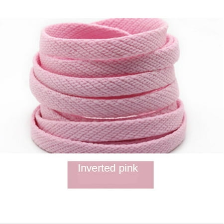 

JIAYAN 1Pair 120/140/160Cm Fashion Shoelaces Classic Jelly Color Flat Polyester Shoe Laces Cute Pink Color Elastic Shoelaces Hot
