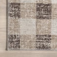 thumbnail image 5 of nuLOOM Drew Gingham Plaid Machine Washable Area Rug, 4' x 6', Light Brown, 5 of 9