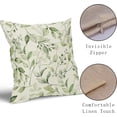 thumbnail image 4 of Spring Leaf Pillow Covers 16x16 Set of 2 Rustic Watercolor Sage Green Leaves Flower Print Vintage Decorative Outdoor Throw Pillows Holiday Cushion Covers Farmhouse Decor for Couch Sofa Bed, 4 of 6