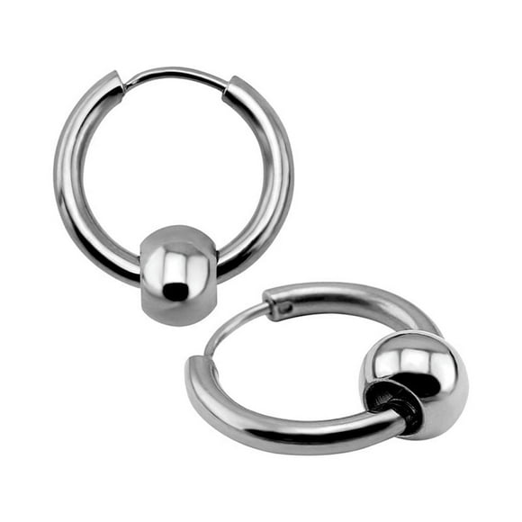 Unatoiry 1 Pair Earring Ear Stud Piercing Stainless Steel Jewelry Girlfriends Wife Mother Gifts Earrings Engagement Party 8mm