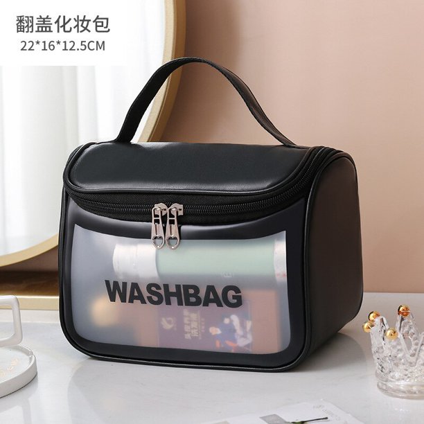 FUDEAM-Bolsa de almacenamiento de viaje para mujer, neceser de PVC impermeable, transparente, portátil, para maquillaje LIUWENJING unisex