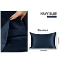 thumbnail image 5 of Unique Bargains 2-Pack Silk Pillowcase Eye Cover Set Navy Blue Standard, 5 of 8
