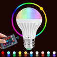 thumbnail image 3 of Lámpara decorativa multicolor de 3 W, 85-265 V, con mando a distancia, bombilla LED RGB E27, 3 of 8