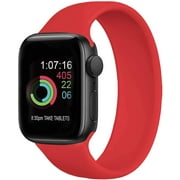 FnKer Solo Loop Band Compatible with Apple Watch Band SE Series 6, Soft Silicone Strap with no Clasps or Buckles