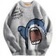 thumbnail image 4 of Suéter de cuello alto de tiburón para hombre, Jersey de punto suelto de gran tamaño, estilo Harajuku, coreano, Y2k, Hip Hop, Invierno, 4 of 5