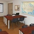 thumbnail image 2 of 66" x 24" Kee Training Table- Cherry/ Chrome & 2 'M' Stack Chairs- Black, 2 of 7