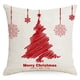 thumbnail image 3 of Juego de 4 fundas de almohada navideñas blancas y rojas de 18 x 18, funda de almohada decorativa de 18 pulgadas con copos de nieve de invierno, funda de cojín navideña, 3 of 5