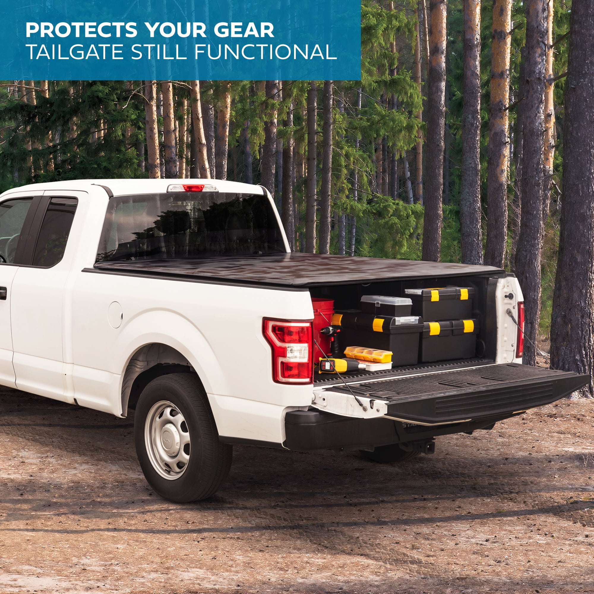 Camo Soft Roll-Up Truck Tonneau Cover for Ram 1500 (2009-2025) / Ram 2500 & 3500 (2009-2025) with Extra Short 5.7 ft Bed Length