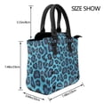 thumbnail image 2 of Single Shoulder Bag Rivet Bag 7.48×7.48×3.94in Removable Shoulder Belt Can Be Held Or Diagonal Across A Variety Of Matching Styles Animal Skin Print Style Darkturquoise_1, 2 of 6
