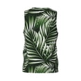 thumbnail image 3 of Gaeub Tropical Palm Leaves1 Men's Mesh Basketball Jersey, Quick-Drying Sleeveless Top S-4XL, Loose Muscle Tank Top -X-Large, 3 of 9