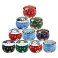 thumbnail image 4 of Christmas Candle Tins for Candle Making Empty Candle Containers with Lids, 4 of 17