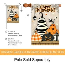 Fall House Flag - Trick or Treat Happy Halloween Pumpkin Outdoor Decoration Spider Flags, 28 x 40 Double Sided Large Garden Flag