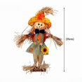 thumbnail image 3 of Set of 2 Fall Standing Scarecrow Dolls Thanksgiving Harvest Porch Decor with Sunflower and Hat, 3 of 3