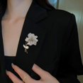thumbnail image 3 of Fabric Flower Brooches for Women Elegant Flowers Pins for Clothes Floral Brooch Dainty Lapel Pin Accessories Pearl Crystal Corsage Cocktail Party Ceremony Banquet Decoration Fashion Jewelry, 3 of 12