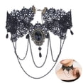 thumbnail image 2 of Coofit Collier Ras-du-Cou Créatif Décoratif Collier Statement Collier en Dentelle pour Femmes, 2 of 9