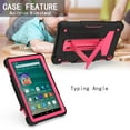 thumbnail image 4 of Fire HD 8 2020 Case, Fire HD 8 Plus Case, Allytech Heavy Duty Protection Shockproof Kickstand Kids Friendly Silicone PC Back Cover for Amazon All-new Fire HD 8 10th Generation, Black/Rose, 4 of 4