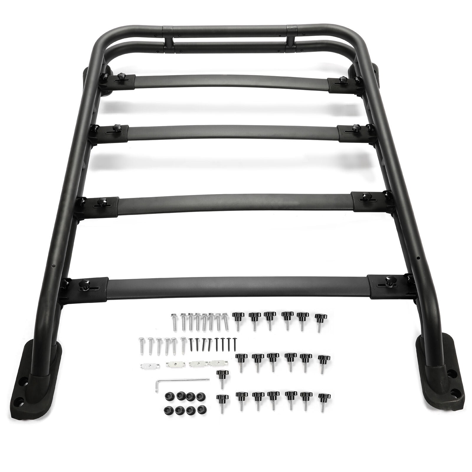 KOJEM Roof Rack Basket, Fit for 2010-2023 Toyota 4Runner, Rooftop Luggage Cargo Carrier, Extra Bar, Black Powder Coated, Aluminum