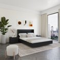 thumbnail image 5 of Nexera Harper 4-Piece Floating Platform Bedroom Set, Black, Queen, 5 of 5