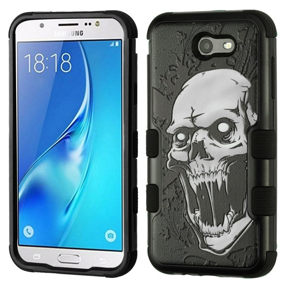 For Galaxy J7 Sky Pro phone case by MyBat Hybrid PC/TPU Rubber Case for