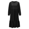 thumbnail image 7 of EnJoCho Girls Summer Maxi Dress Girls Spring Long Sleeve Dresses Girl Casual Maxi Dress with Pockets Kids Formal Party Dress Ruffle Hem Loose Dresses, 7 of 7