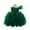 Dark Green, variant on Toddler Girls Ruffled One Shoulder Party Dress with Bowknot Elegant Layered Tulle Pageant Gown
